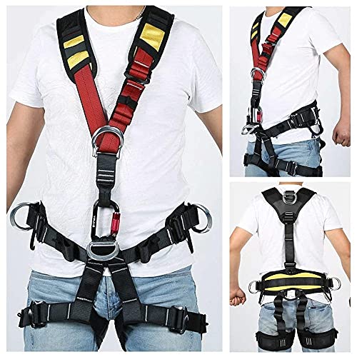 HandAcc Climbing Seat Belt, Large Size Safety Belt Climbing Gear for Tree Climbing, Fire Rescue, Rappelling