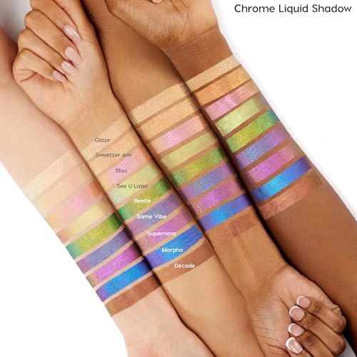 ColourPop Chrome Liquid Eyeshadow - Color-Shifting Chrome Eyeshadow with Long-Lasting & Ultra-Pigmented Formula - Beetle (...