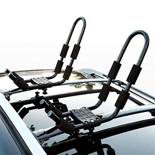 LT Sport Kayak Rack Canoe Carrier Paddle Board Surfboard Heavy-Duty J-Bar Roof Top Mount on Car Sedan SUV Truck Van Cross ...