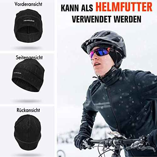 Skull Caps Beanies for Men & Women, Elastic Thermal Running Hat, Windproof Cycling Cap Helmet Liner Soft Beanie Hat