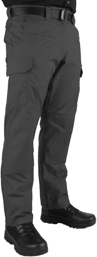 LAPG Men's Battle Rattle Stretch Cargo Pants, Durable Ripstop Tactical Pants for Men, Stretch Waistband EDC Pants