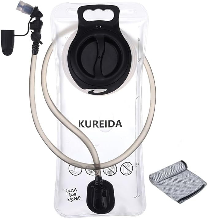 KUREIDA Hydration Bladder 2 Liter, BPA Free Water Bladder for Hiking Backpack Water Storage Bag with Insulated Tube, Hydra...