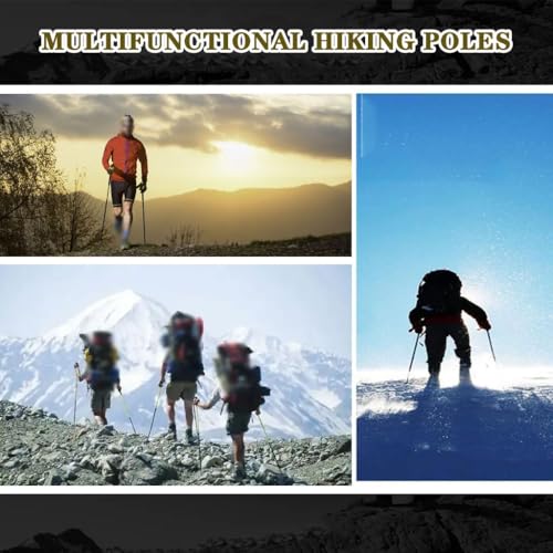 Carbon Fiber Trekking Poles, Ultralight Backpacking Gear, Adjustment Collapsible Hiking Sticks, Lever Locks and Terrain Ac...