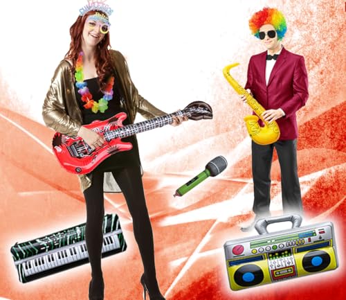 80pcs Large Gorgeous Photo Booth Props Set Birthday Party Accessories Kit Includes Clown Wig Foil Tinsel Wig Rock Headband...
