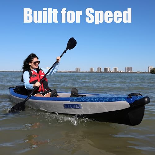 Sea Eagle RazorLite Inflatable Kayak - Lightweight, Drop Stitch, High Speed Touring Kayak - Solo or Tandem - Tall Back Sea...