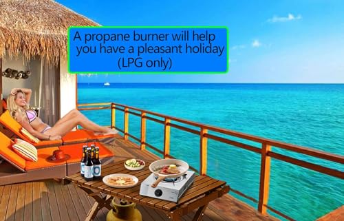 Horynar Propane Stove Single Burner Propane Stove 1 Burner 12,000 BTU Auto Ignition Gas Stove with CSA Hose for Outdoor Co...