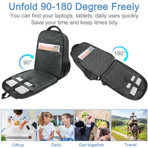 MATEIN 17 Inch Laptop Backpack, TSA Large Travel Backpack with Lunch Box, Anti-Theft Work Business Carry On with USB Port,...
