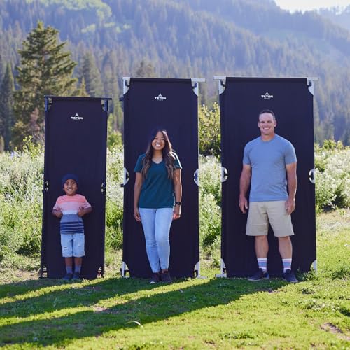 Teton Camping Cot with Patented Pivot Arm, Folding Camping Cot, Durable Heavy Duty Canvas, Comfortable Sleeping Bed for Ad...