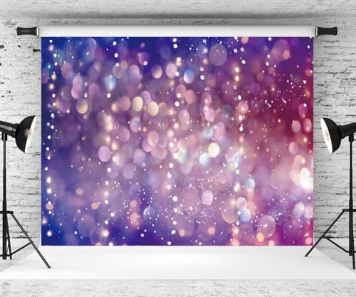 Purple Light Spots Backdrop Dreamy Glitter Dots Halos Photography Background Girl Birthday Party Baby Shower Decor Banner ...