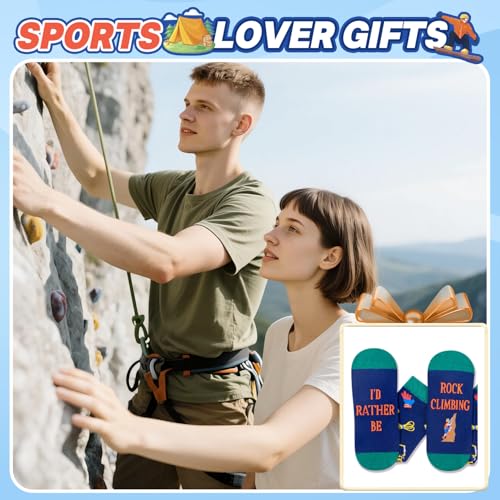 HAPPYPOP Sports Gifts for Men Women - Rock Climbing Running Gifts, Running Hunting Socks