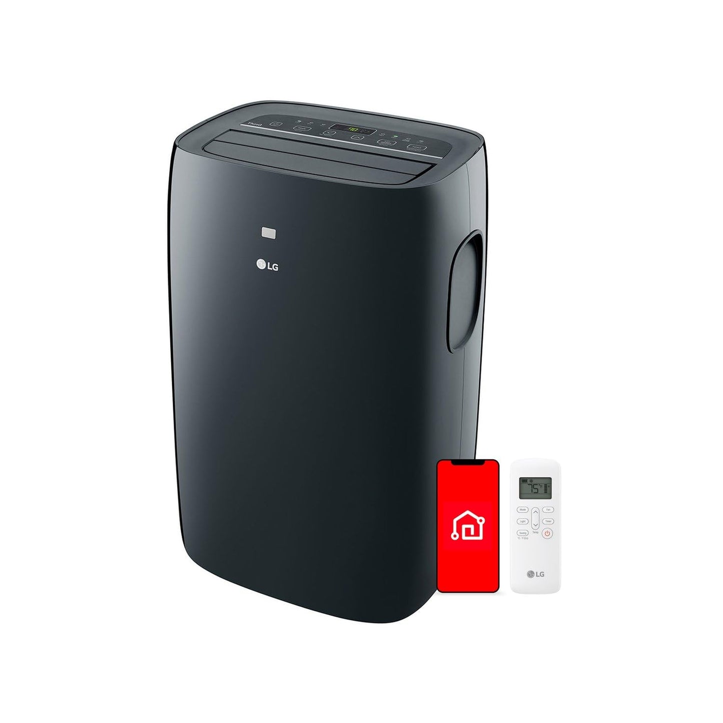 LG 8,000 BTU (DOE) 12,000 BTU (ASHRAE) Smart Portable Air Conditioner, 115V, Cools 350 Sq.Ft. (14' x 25' Room Size), Voice Control, Works with LG ThinQ, Amazon Alexa, and Hey Google