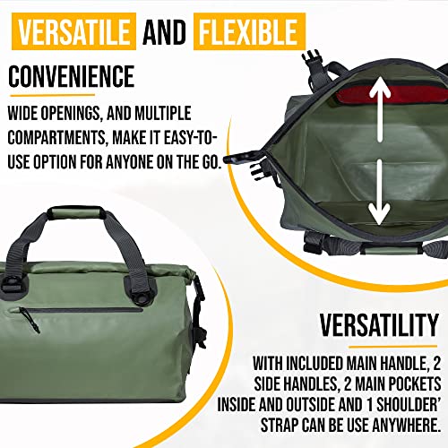 LEGEND Waterproof Duffel Bag - Heavy Duty Duffle Bag for Outdoor, Camping, Boating & Travel, Premium PVC Dry Duffel Bag, M...