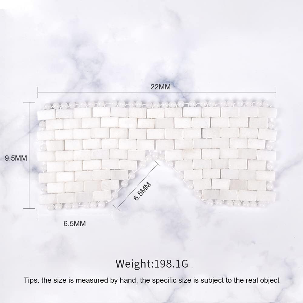 White Jade Eye Mask Cooling Jade Premium Sleep Eye Mask 100% All Natural Soothe Eye Fatigue