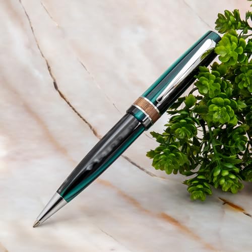 Monteverde USA Trees of the World Giant Sequoia Ballpoint Pen, Green, Ergonomic Design, Polished Chrome Trim, Solid Resin,...