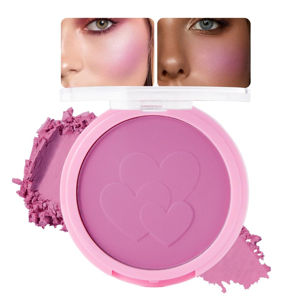 HHLTOH Purple Single Matte lavender for Face Cheeks blush, Orchid Cream Bright Blushes Makeup Palette, Fuchsia Monochrome Blush