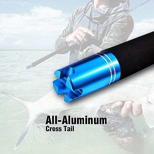 Fiblink 2-Piece Saltwater Spinning Fishing Rod Offshore Graphite Portable Fishing Rod (7 Feet)