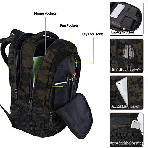 MATEIN 15.6 Inch Laptop Backpack, Sturdy Business Travel Laptop Bagpack with USB Charging Port, Sturdy Carry On Water-Resi...