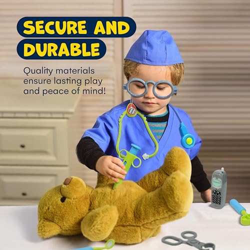 Kidzlane Doctor Kit for Kids - Kids Doctor Playset with Electronic Stethoscope - Kid Doctor Play Set - Pretend Play Doctor...