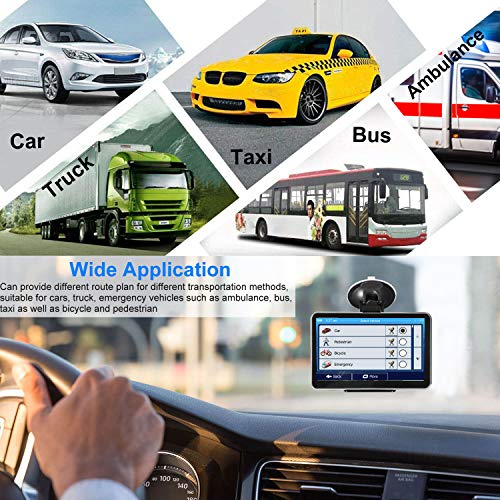 GPS Navigation for Car, Latest 2025 Map,7 inch Touch Screen Real Voice Spoken Turn-by-Turn Direction Reminding Navigation ...
