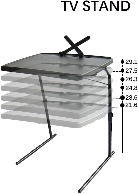Boidheach TV Tray Stand is an Folding Table，Extra Large Table Top Adjustable TV Dining Table Tray，for Eating, Folding Laptop Table with Book Stand, Cup Holder & Tablet Slot for Bed & Sofa