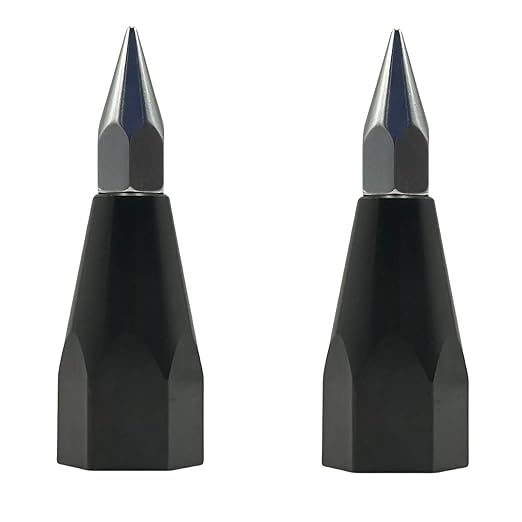 2 Pack Prism Pole Tip Replaceable Sharp - Pointed Surveying Pole Tip - 5/8 Female Thread - Fits GPS Carbon Fiber Pole, Cen...