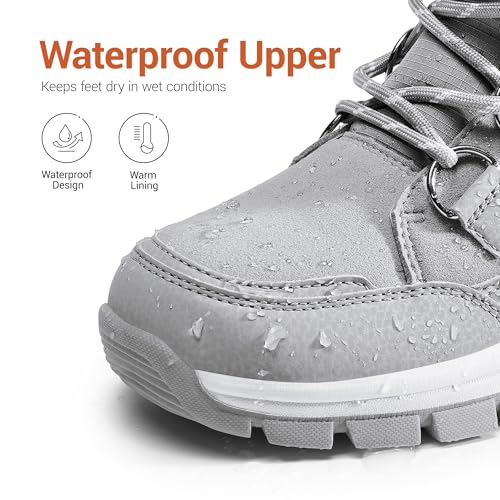 DREAM PAIRS Waterproof Snow Boots for Women, Faux Fur Cozy Warm Insulated Winter Boots Lace Up Mid-Calf Outdoor Shoes for ...