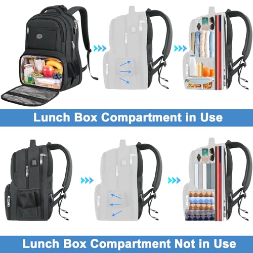 MATEIN 17 Inch Laptop Backpack, TSA Large Travel Backpack with Lunch Box, Anti-Theft Work Business Carry On with USB Port,...