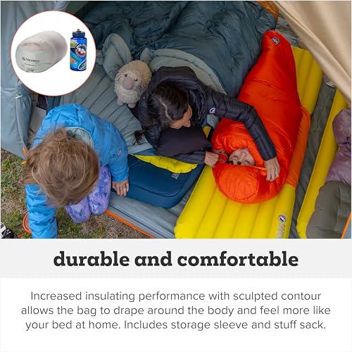 Big Agnes Kids & Youth Sleeping Bag – Ultralight Cold Weather Backpacking & Camping, Kids, Juniors, Teens, 20 Degrees