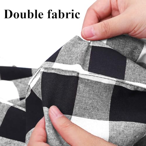 Aneco 4 Pack Buffalo Plaid Placemats Checkered Place Mats Double Layer Placemats 13 x 19 Inches Decorative Kitchen Cotton ...