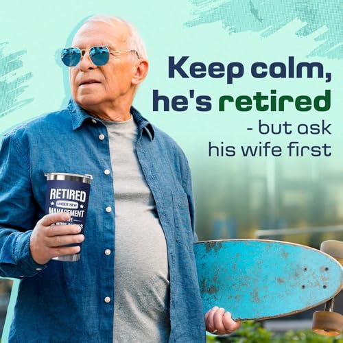 HEXMOZ Retirement Gifts for Men - Funny Retired Gifts for Men, Husband, Dad, Coworker, Boss, Friends - 2025 Happy Retireme...