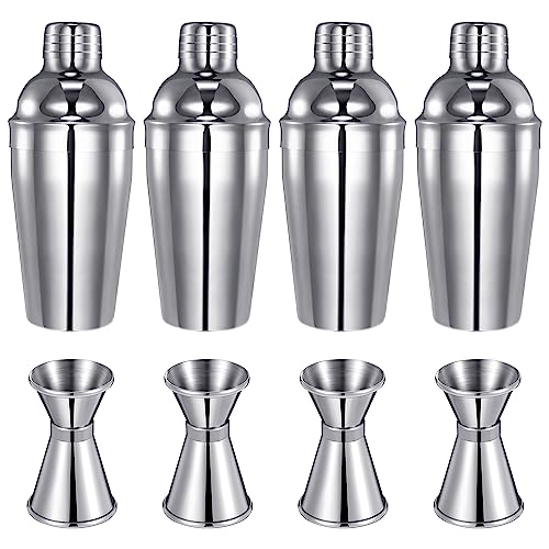 Umigy Cocktail Shaker Set Martini Shaker Bulk Stainless Steel Martini Mixer with Strainer and Double Measuring Jigger for ...