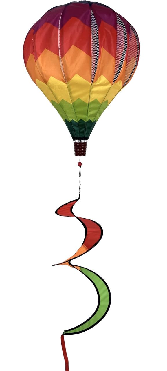 Briarwood Lane Chevron Rainbow Deluxe Hot Air Balloon Windsock Everyday Wind Twister Everyday 54" L