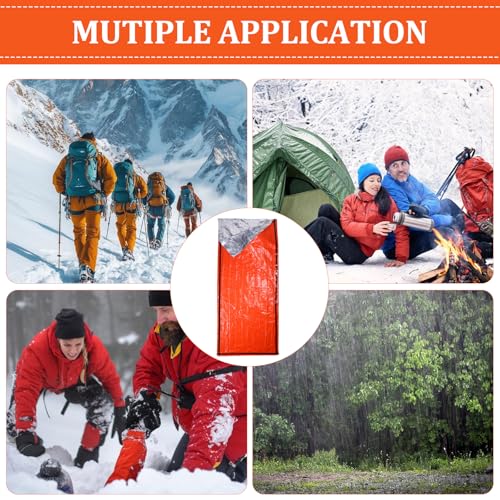 Emergency Sleeping Bag - Portable Emergency Blanket for Survival Gear, Thermal Bivy Sack with D-Type Buckle, Waterproof & ...