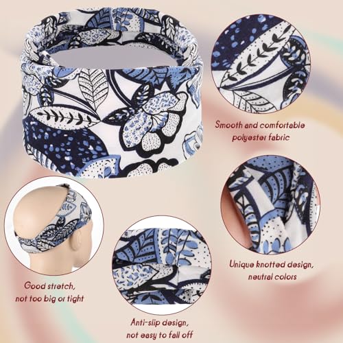 obeoby 8 Pack Headbands for Women, Boho Style Headbands Non Slip Fashion Wide Hairband Boho Outfits Accessories for Women ...