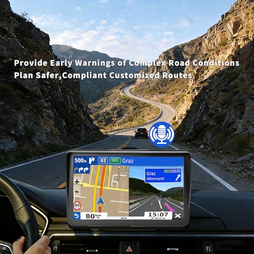 GPS Navigation for Car,7 inch GPS Navigation System,GPS Navigator 2025 Maps Updates- for Car Truck RV,Speed & Red Light Wa...