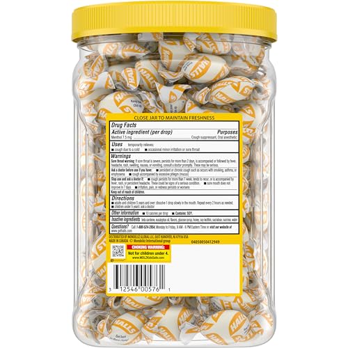 HALLS Relief Honey Lemon Cough Drops, Bulk Cough Drops, 250 Drops
