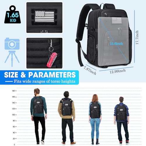 SDYSM Camera Backpack Bag Professional for DSLR/SLR Mirrorless Camera Waterproof 15.6 inch Tactical Camera Bags for Photog...