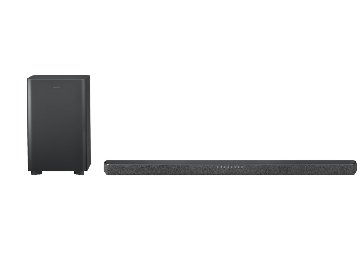 Philips TAB6200 2.1 Channel Soundbar with Wireless Subwoofer - Bluetooth, HDMI eARC, Dolby Atmos, DTS Virtual:X, 240W Max Power, Black