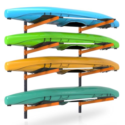 UOKRR Kayak Storage Rack, Wall Mount Kayak Racks for Indoor Outdoor Storage, Heavy Duty Adjustable Kayak Rack for Garage, ...