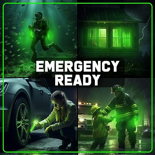 PartySticks Green Glow Sticks Emergency Chem Lights (6", 25 Pack) Military Grade 12 Hour Bulk Tactical Light Sticks for Su...