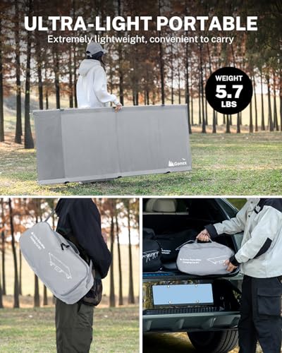Gonex 31.5" Extra Wide Camping Cot with Premium Pillow Pocket Supports 350lbs, Portable Ultralight Folding Cot Bed for Adu...