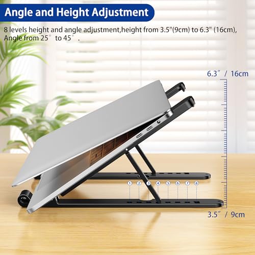 BESIGN LS01 Pro Ergonomic Laptop Stand, Plastic Laptop Riser, Portable and Adjustable Notebook Computer Holder Compatible ...