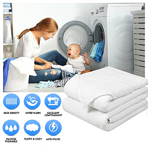 Soft Queen Size Blanket All Season Winter Warm Microplush Lightweight Thermal Fleece Blankets for Couch Bed Sofa,90x90 Inc...