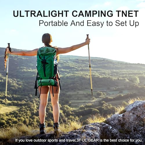 ROOMEDAL 3F UL Gear Lanshan PRO Lanshan Ultralight Tent 3 Season Backpacking Tent for 1 Person, Waterproof Professional Te...