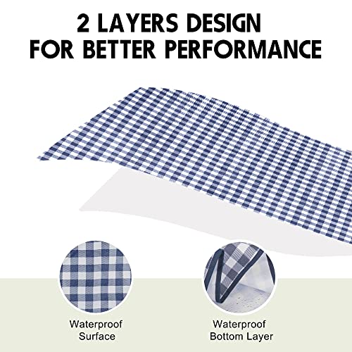 SAMSIER Outdoor Picnic Blankets Waterproof Foldable Sandproof, Large Gingham Cute Picnic Mat Washable Portable for Park Be...