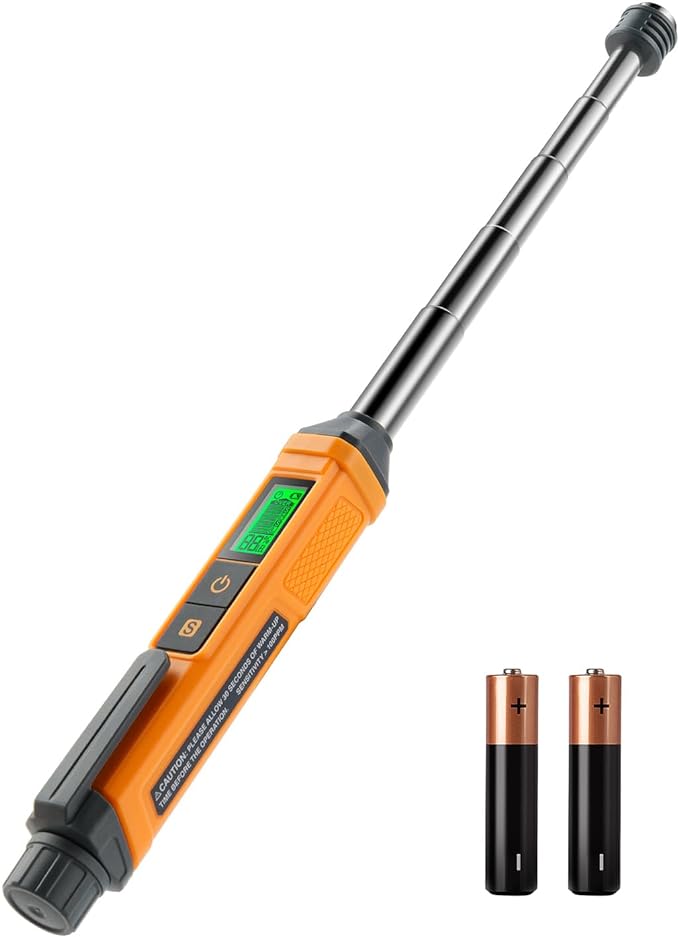 Natural Gas Detector, TopTes PT299 Gas Leak Detector with Extendable Rod, Portable Propane Sniffer for Detecting Combustib...