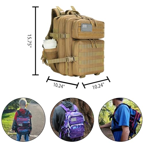 Lovelinks21 25L Military Tactical Backpack Small Assault Pack Molle Daypack for Men and Women for Work Travel Gym Outdoor ...