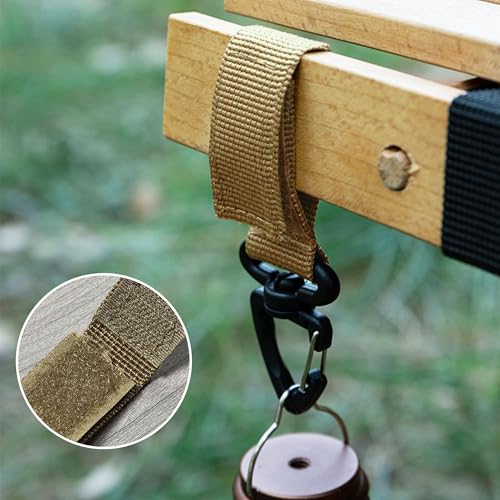 Tactical Rotating Key Ring Chain, Swivel D-Ring Snap Clip Carabiner, Multifunction Keychain Webbing Belt Holder, Gear Hook...