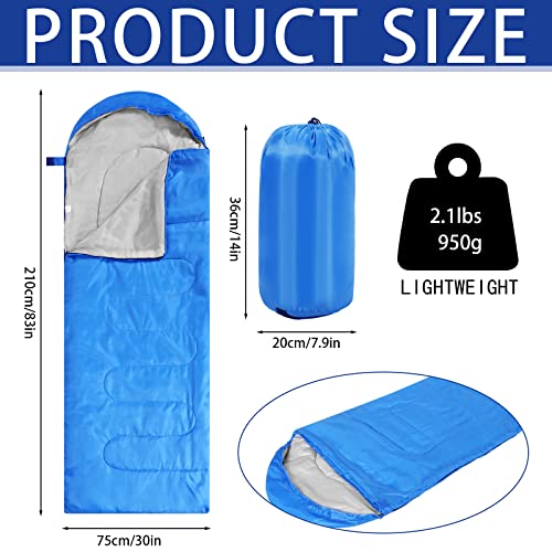 Junkin 12 Pcs Camping Sleeping Bag Bulk for Adults Homeless 4 Seasons Cold Warm Weather Sleeping Bags Waterproof Lightweig...