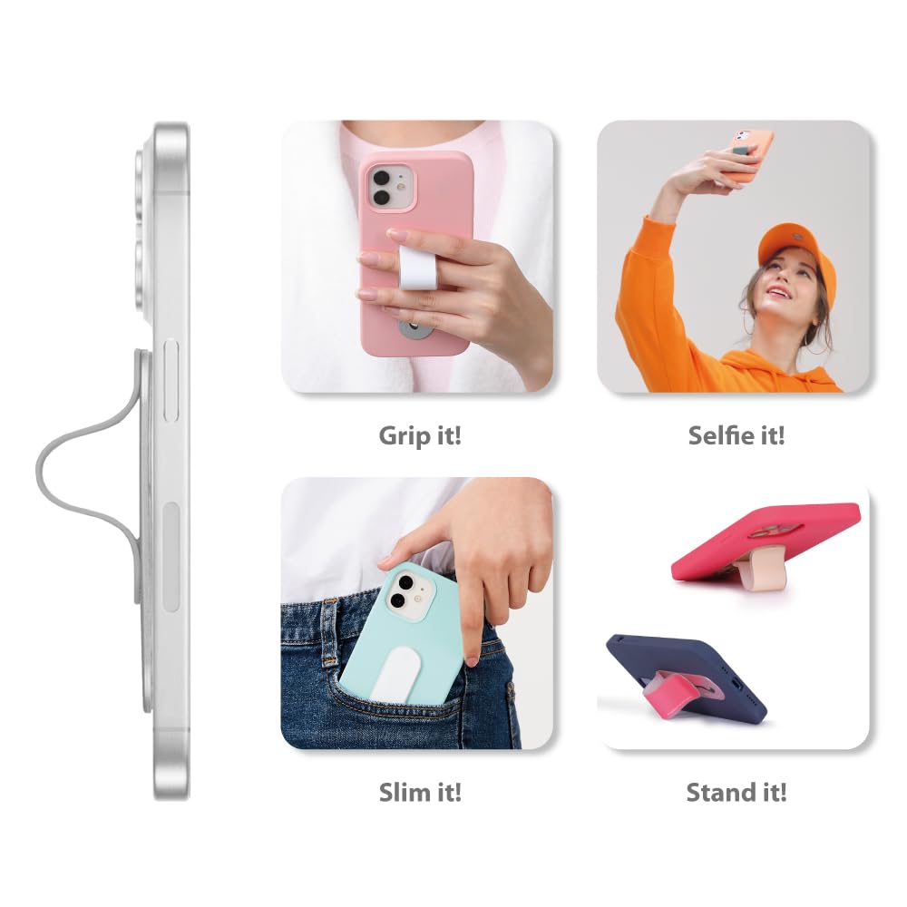 Momostick Premium Flatstick Collection, Slim Phone Grip And Stand, Adjustable Finger Loop Holder For All Smartphones, Universal
